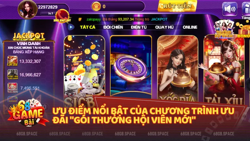 Chương trình ưu đãi "Gói thưởng hội viên mới" mang đến trải nghiệm công bằng với cơ chế nhận thưởng linh hoạt không yêu cầu nạp tối thiểu